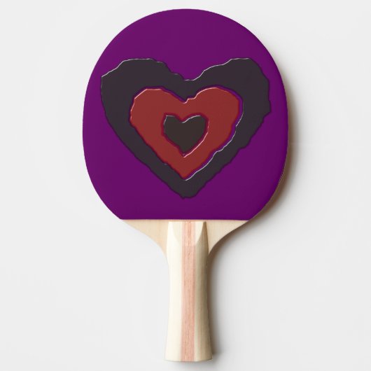 Gothic Melting Love Heart Ping Pong Paddle Tafeltennisbatje (Voorkant)