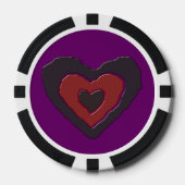 Gothic Melting Love Heart Poker Chips (Voorkant)