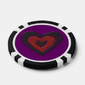 Gothic Melting Love Heart Poker Chips (Enkel)