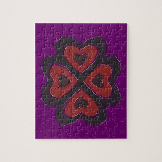Gothic Melting Love Heart Puzzle Legpuzzel (Verticaal)