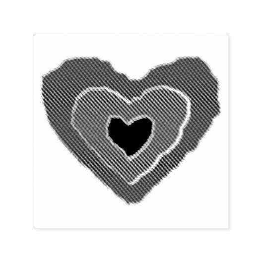 Gothic Melting Love Heart Self Inking Stamp Zelfinktende Stempel (Design)