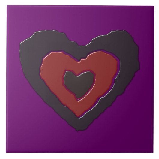 Gothic Melting Love Heart Tegel Tegeltje (Voorkant)