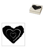 Gothic Melting Love Heart Wood Art Stamp Rubberstempel (Gestempeld)