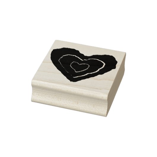 Gothic Melting Love Heart Wood Art Stamp Rubberstempel (Stempel)