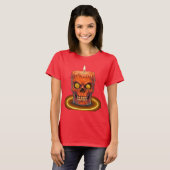Gothic Melting Skull Kaars Dames T-Shirt - Spoo (Voorkant volledig)