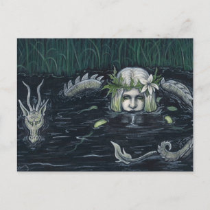 Gothic Mermaid and Dragon Swamp Briefkaart