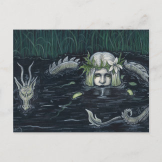 Gothic Mermaid and Dragon Swamp Briefkaart