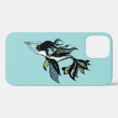 Gothic Mermaid Beauful Blue Green Ink Tekening Case-Mate iPhone Case (Achterkant (horizontaal))