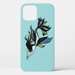 Gothic Mermaid Beauful Blue Green Ink Tekening Case-Mate iPhone Case