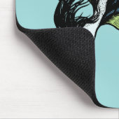 Gothic Mermaid Beauful Blue Green Ink Tekening Muismat (Hoek)