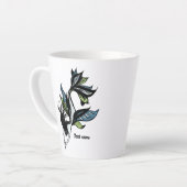 Gothic Mermaid Beauful Ink Tekening Name Latte Mok (Linkerhoek)