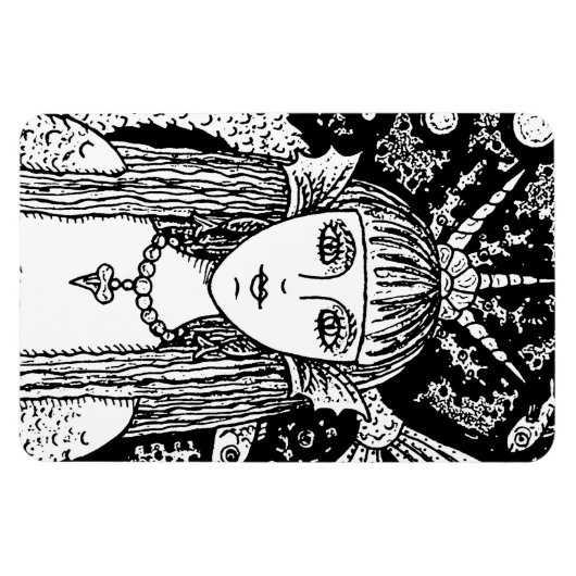 GOTHIC MERMAID, BLACK ZEE SIREN FANTASY WHIMSY MAG MAGNEET (Horizontaal)