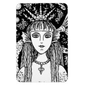 GOTHIC MERMAID, BLACK ZEE SIREN FANTASY WHIMSY MAG MAGNEET (Verticaal)