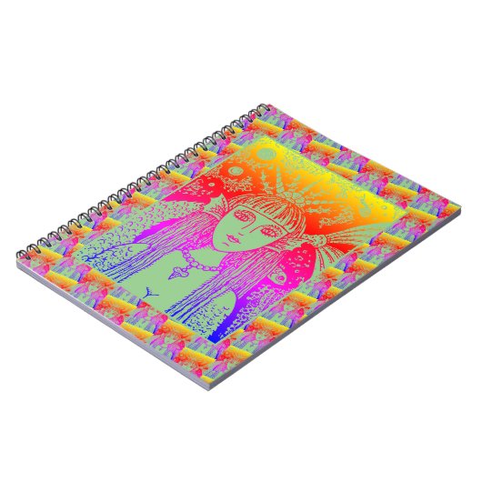 GOTHIC MERMAID, BLACK ZEE SIREN FANTASY WHIMSY NOTITIEBOEK (Linkerzijde)