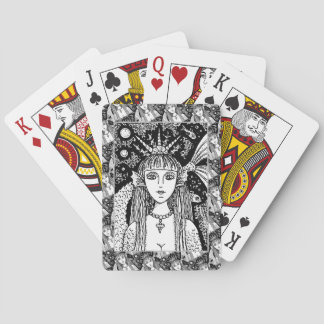 GOTHIC MERMAID, BLACK ZEE SIREN FANTASY WHIMSY POKERKAARTEN