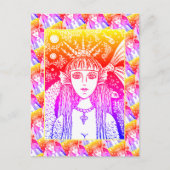 GOTHIC MERMAID, BLACK ZEE SIREN FANTASY WHIMSY POS BRIEFKAART (Voorkant)