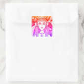 GOTHIC MERMAID, BLACK ZEE SIREN FANTASY WHIMSY VIERKANTE STICKER (Tas)