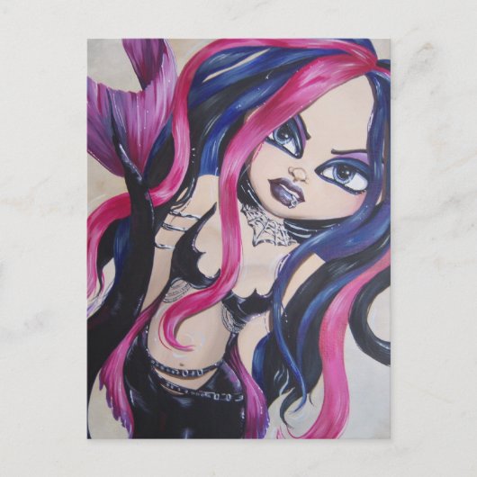 Gothic Mermaid Briefkaart (Voorkant)