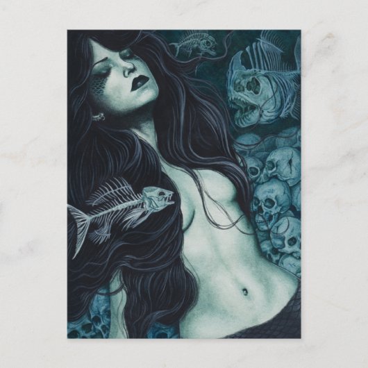 Gothic Mermaid Briefkaart (Voorkant)