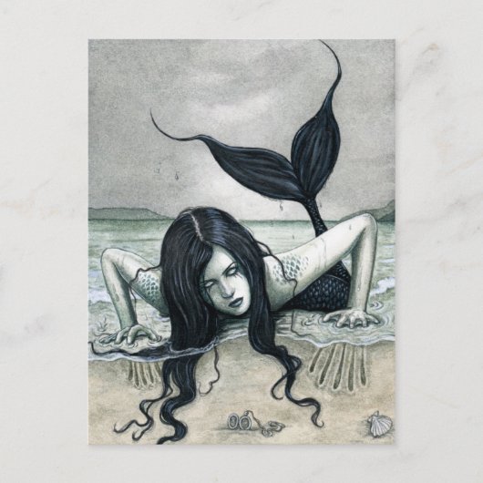 Gothic Mermaid Briefkaart (Voorkant)