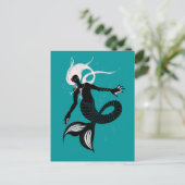Gothic Mermaid Dark Fantasy Zee Creater Briefkaart (Staand voorkant)