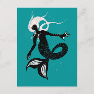 Gothic Mermaid Dark Fantasy Zee Creater Briefkaart