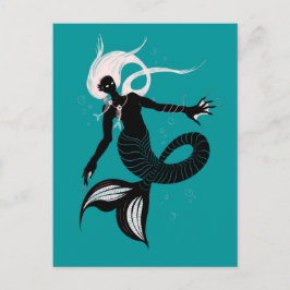 Gothic Mermaid Dark Fantasy Zee Creater Briefkaart