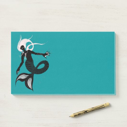 Gothic Mermaid Dark Fantasy Zee Creater Post-it® Notes (Op bureau)