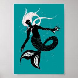 Gothic Mermaid Dark Fantasy Zee Creater Poster