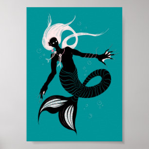 Gothic Mermaid Dark Fantasy Zee Creater Poster