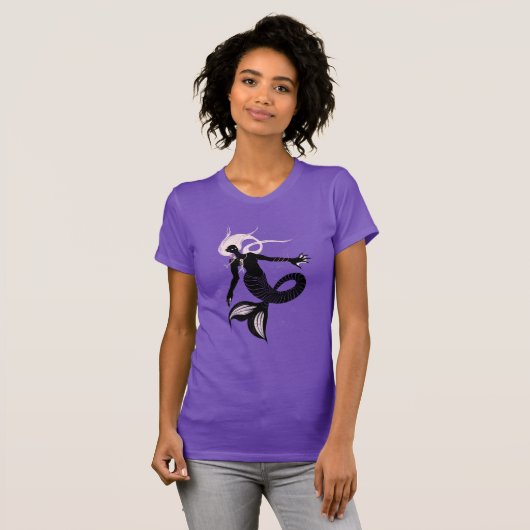 Gothic Mermaid Dark Fantasy Zee Creater T-shirt (Voorkant volledig)