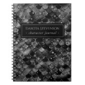 Gothic Mermaid | Donkere Gothic, Girly Black Scale Notitieboek (Voorkant)