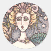 GOTHIC MERMAID FANTASY STICKERS Rondblad (Voorkant)