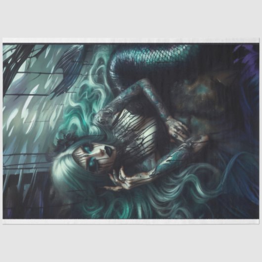 Gothic Mermaid Tissue Paper Tissuepapier (Voorkant)