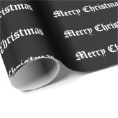 Gothic "Merry Christmas" Wrapping Paper  Cadeaupapier (Rol Hoek)