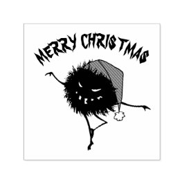 Gothic Merry kerst boempersonage Zelfinktende Stempel