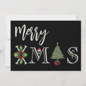 Gothic Merry Kerstmis XMAS Feestdagenkaart (Voorkant)