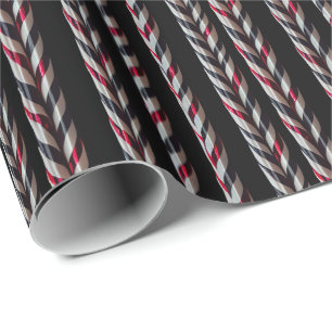 Gothic met kerstcadeau voor rode en zwarte snoepri cadeaupapier
