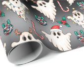 Gothic met kerstcadeautjes, donker cadeaupapier (Rol Hoek)