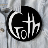 Gothic (met letters) ronde button 6,0 cm (In situ)