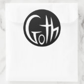 Gothic (met letters) ronde sticker (Tas)
