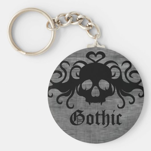 Gothic met schedel Halloween Sleutelhanger (Voorkant)