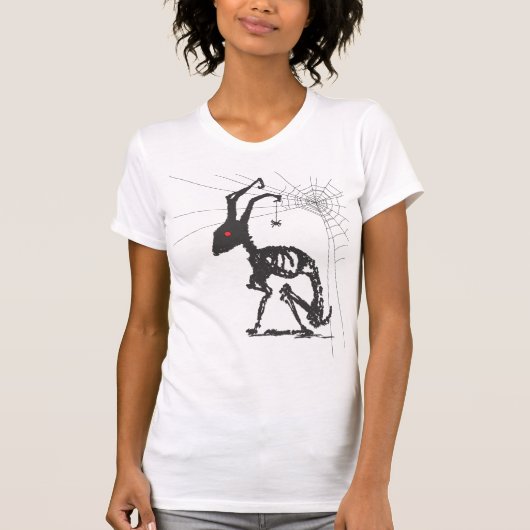 GOTHIC MET SPIDER FRIEND T-SHIRT (Voorkant)