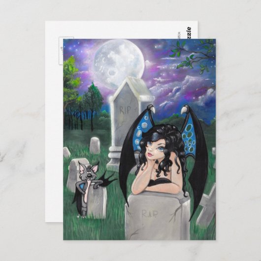 "Gothic Midnight"-briefkaart Briefkaart (Voorkant / Achterkant)