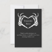 Gothic Minimal Skeleton Baby shower Dank u Kaart (Voorkant)