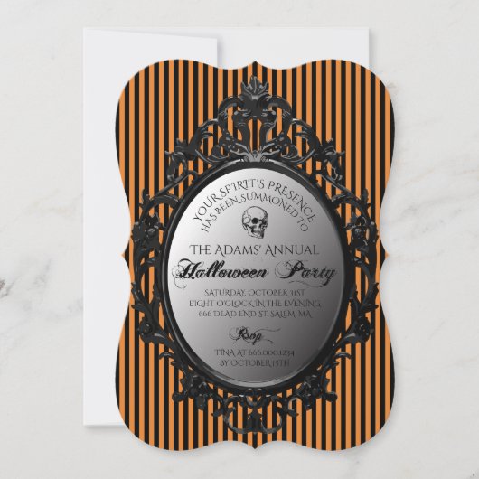 Gothic Mirror Halloween Party Kaart (Voorkant)