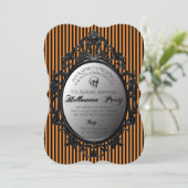 Gothic Mirror Halloween Party Kaart (Staand voorkant)