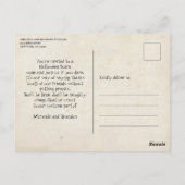 Gothic Mirror Spooky Skeletons Halloween Uitnodige Briefkaart (Achterkant)