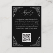 Gothic Mobile Books voor Baby & Registry QR Code Informatiekaartje (Achterkant)