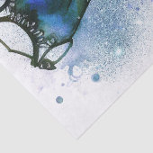 Gothic Mode | Blauwe jurk met hoge hakken Splat Tissuepapier (Detail)